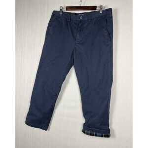 Lands‎ End Flannel Lined Chino Traditional Fit 36x27 GUC Heritage Prep Cabincore